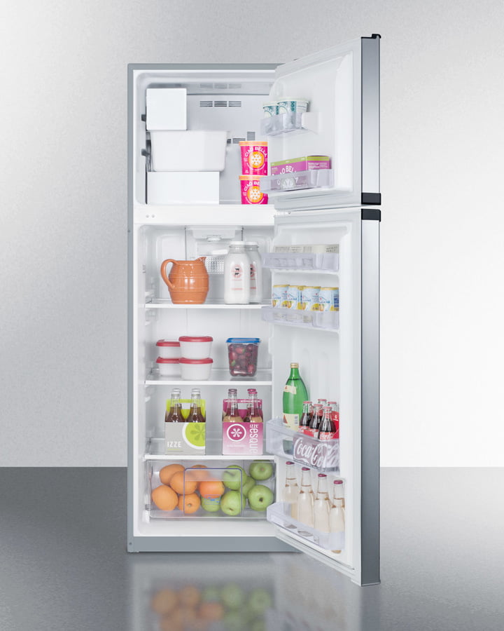 Summit FF948SSIM 22" Wide Top Mount Refrigerator-Freezer With Icemaker