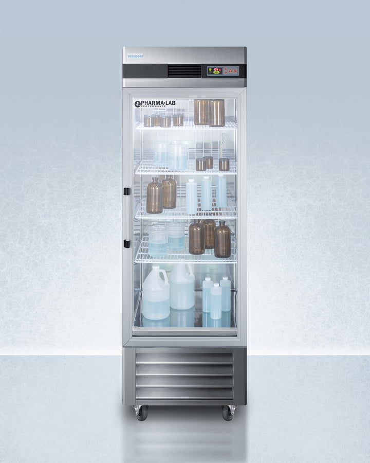 Summit ARG23ML Performance Series Pharma-Lab 23 Cu.Ft. All-Refrigerator In Stainless Steel With Glass Door