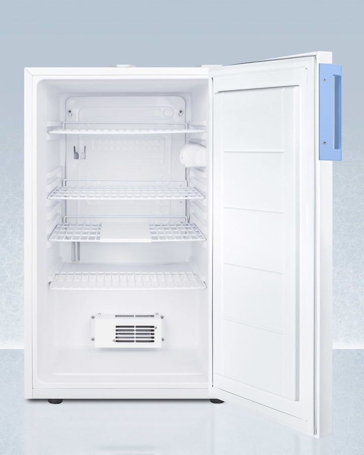 Summit FF511LBIMED2 Built-In Undercounter Auto Defrost Medical/Scientific All-Refrigerator With Front Control Panel Equipped With A Digital Thermostat And Nist Calibrated Thermometer/Alarm; Includes Front Lock, Hospital Grade Cord, And Internal Fan