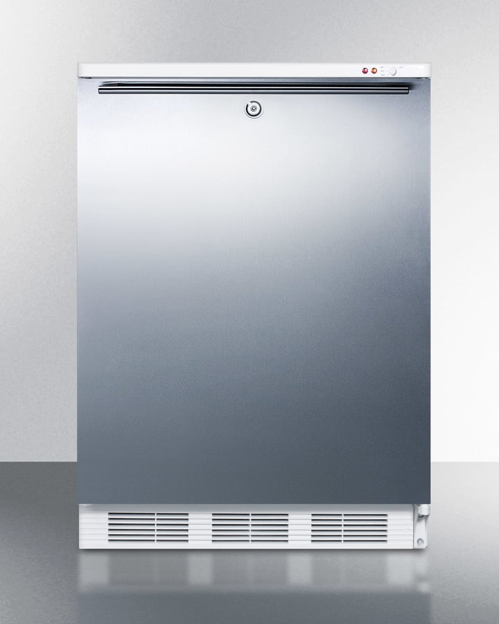 Summit VT65MLSSHH Freestanding Medical All-Freezer Capable Of -25 C Operation, With Lock, Wrapped Stainless Steel Door And Horizontal Handle