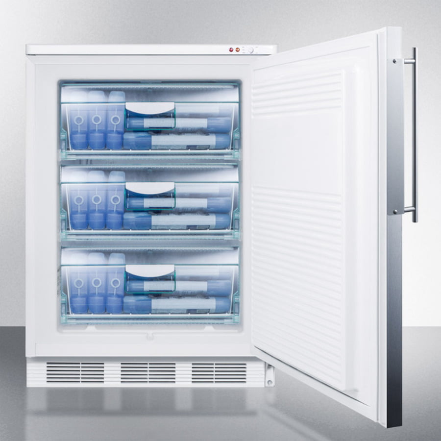 Summit VT65M7BIFR Commercial Built-In Medical All-Freezer Capable Of -25 C Operation; Stainless Steel Door Frame Accepts Custom Panels