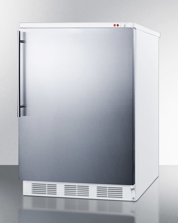 Summit VT65MSSHV Freestanding Medical All-Freezer Capable Of -25 C Operation, With Wrapped Stainless Steel Door And Thin Handle