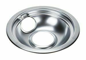 Amana W10196406RW Round Chrome Electric Range Burner Drip Bowl - Gray