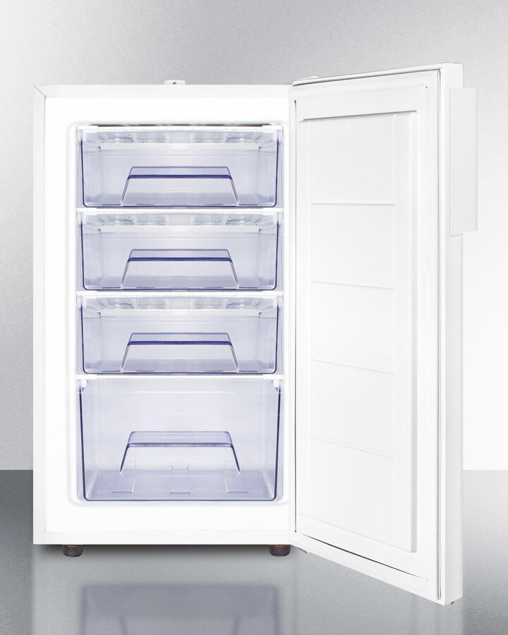 Summit FS407L7MEDADA Commercially Listed Ada Compliant 20" Wide All-Freezer With High Temperature Alarm, Lock, And Hospital Grade Cord