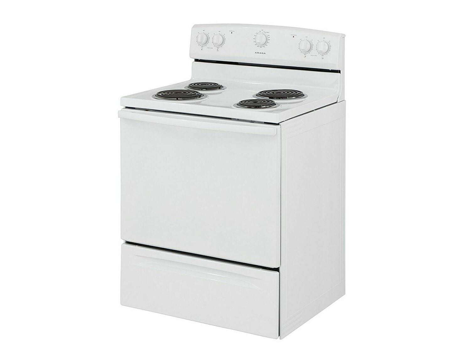 Amana White 4.8 Cu. Ft. Coil Top Electric Range