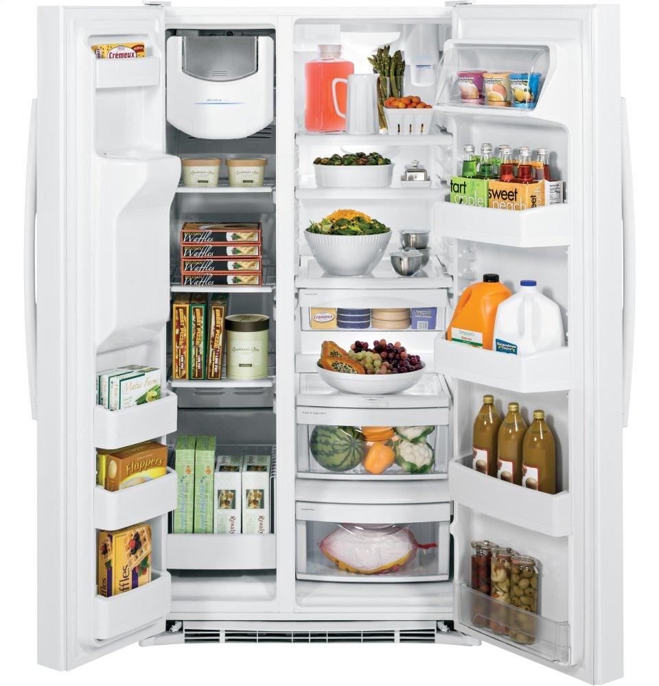 Ge Appliances GSE25GGHWW Ge® Energy Star® 25.3 Cu. Ft. Side-By-Side Refrigerator