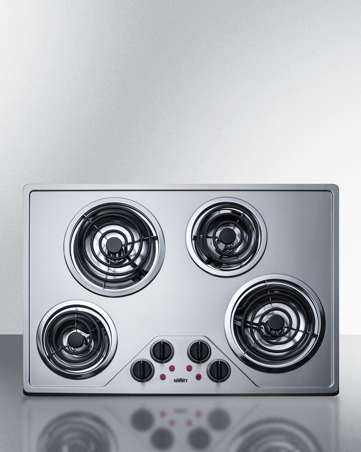 Summit CR430SS 30" Wide 230V 4-Burner Coil Cooktop