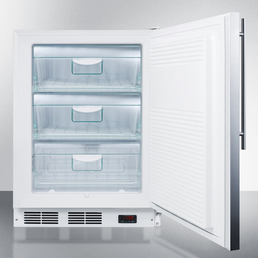 Summit VT65M7BISSHVADA Ada Compliant Commercial Built-In Medical All-Freezer Capable Of -25 C Operation, With Wrapped Stainless Steel Door And Thin Handle