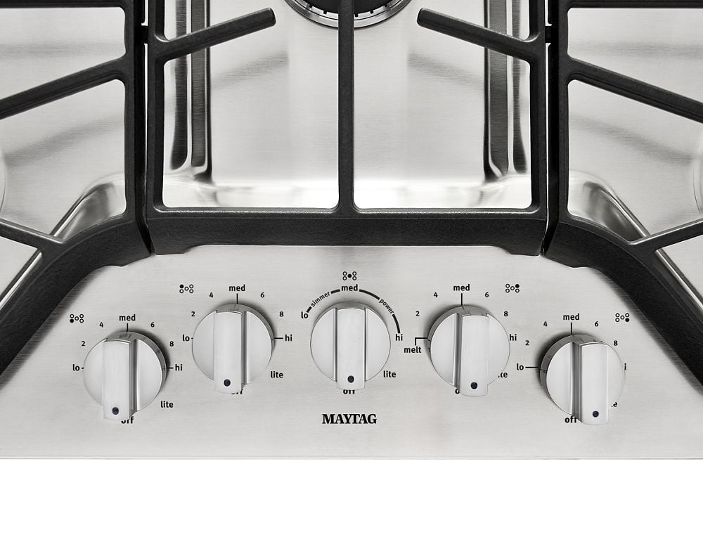 Maytag MGC9536DS 36-Inch Wide Gas Cooktop With Duraguard Protective Finish