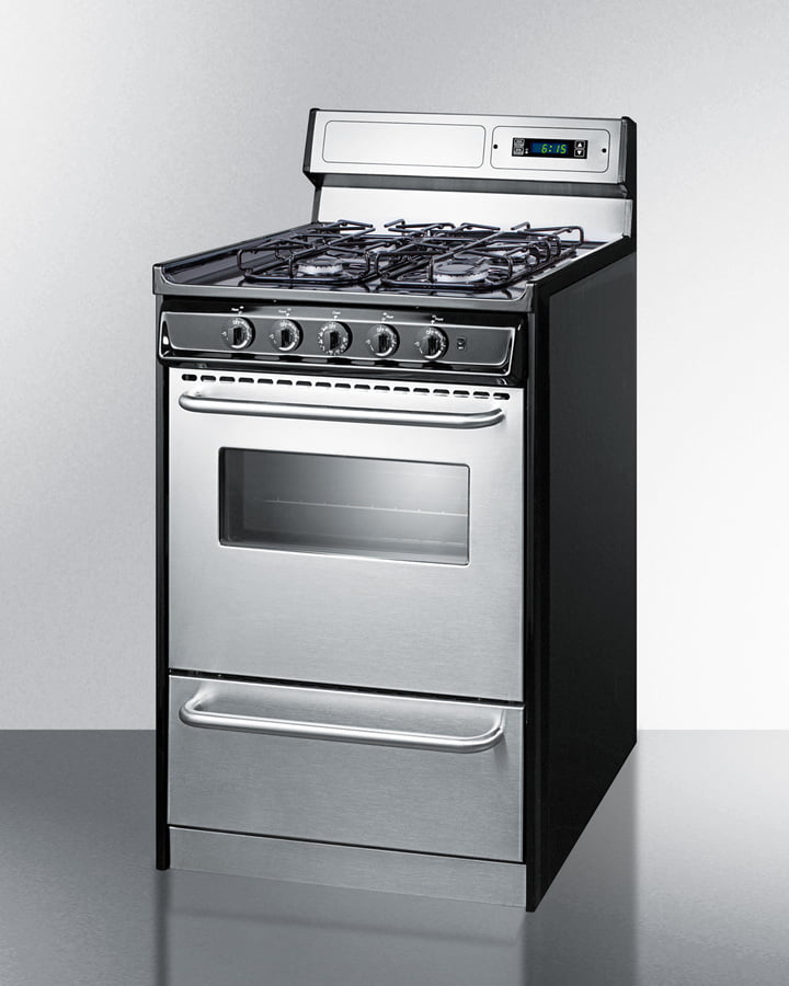 Summit TTM13027BKSW 20" Wide Gas Range