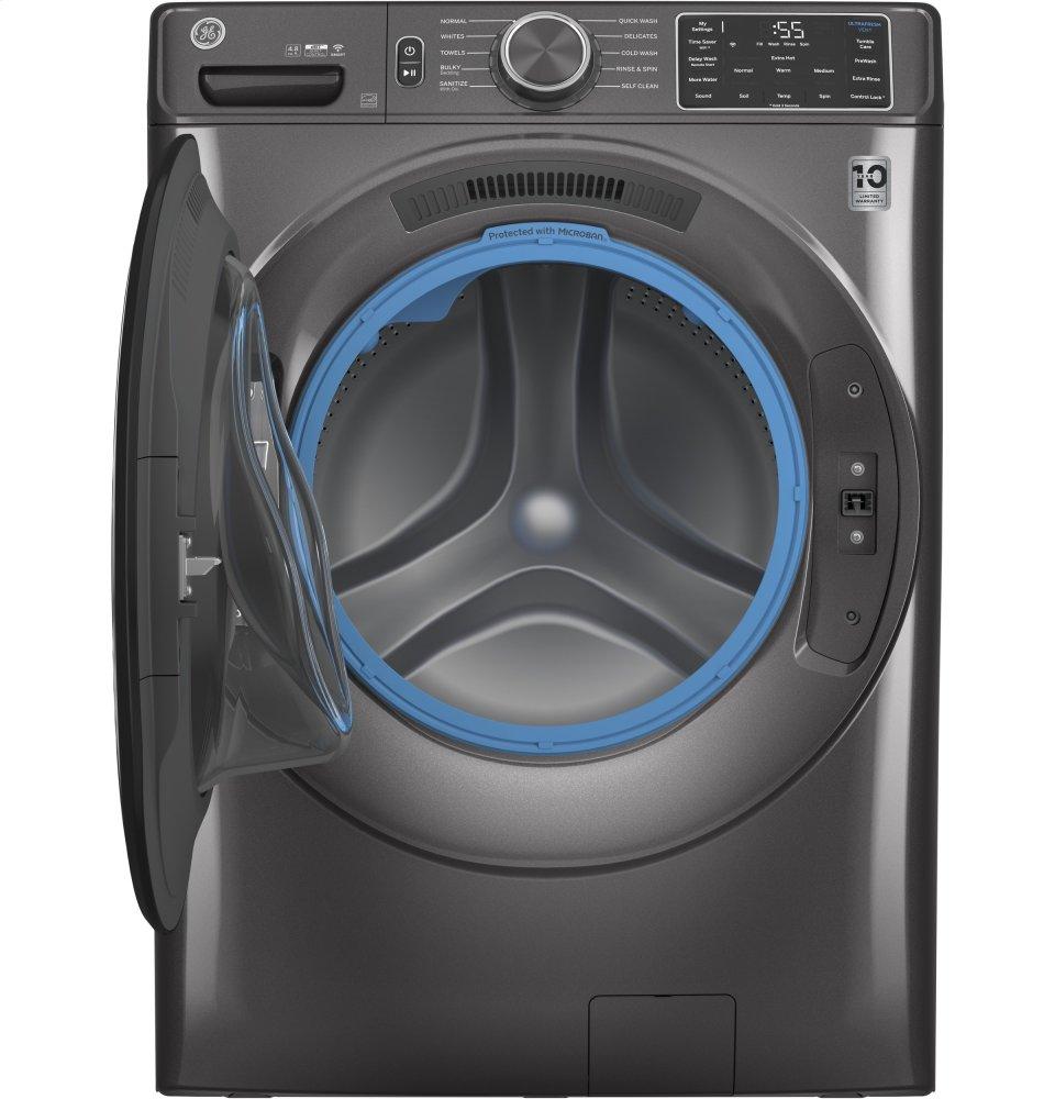 Ge Appliances GFW550SPNDG Ge® 4.8 Cu. Ft. Capacity Smart Front Load Energy Star® Washer With Ultrafresh Vent System With Odorblock&#8482; And Sanitize W/Oxi