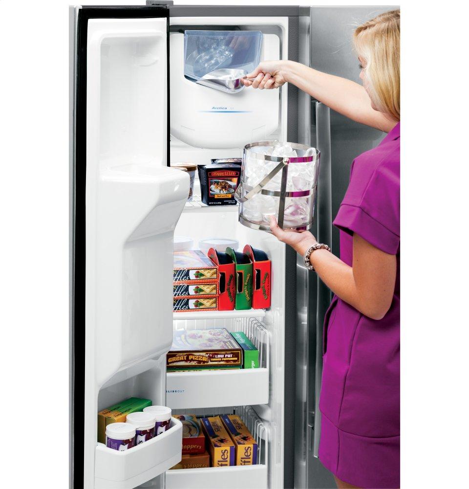 GE Profile™ Series ENERGY STAR® 25.3 Cu. Ft. Side-by-Side Refrigerator  PSE25KSHSS - ADA Appliances