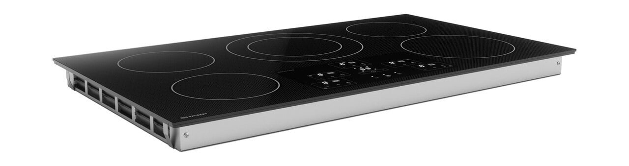 Sharp SDH3652DB 36 In. Width Induction Cooktop, European Black Mirror Finish Made With Premium Schott® Glass