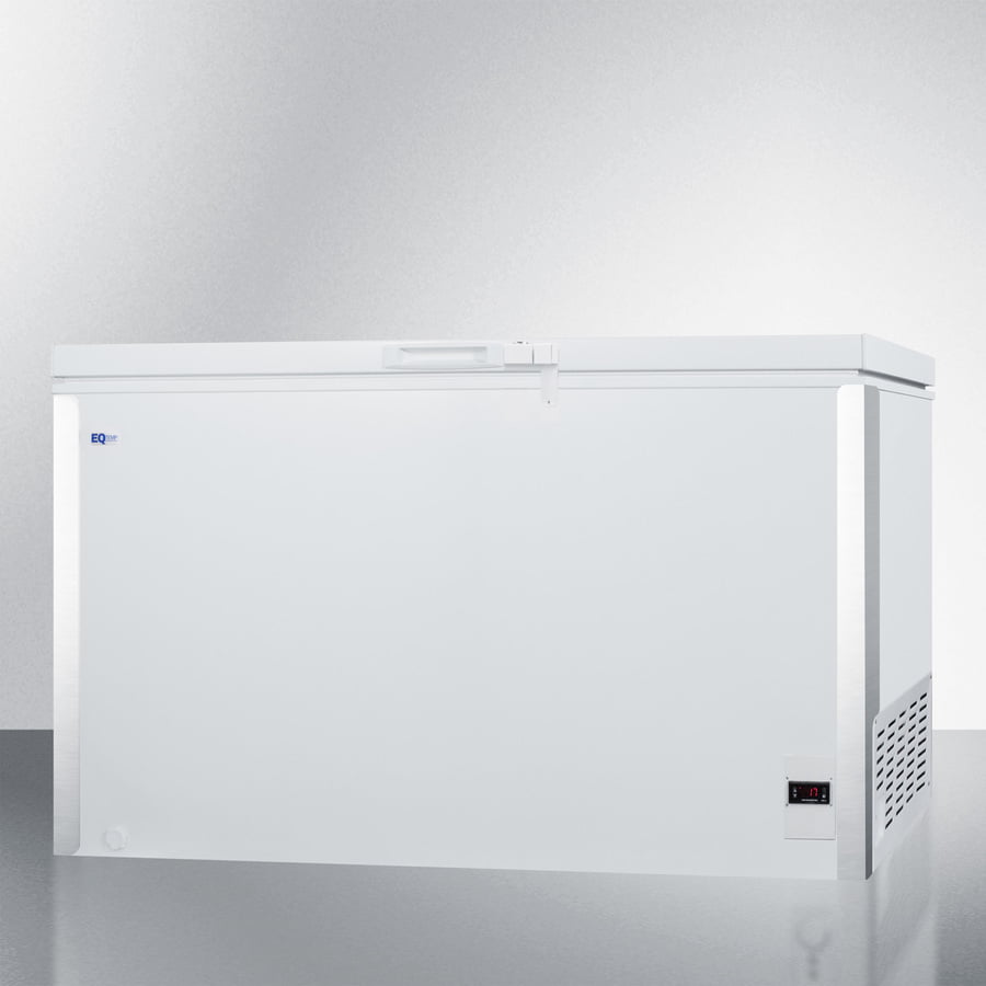 Summit EQFF122 Commercially Listed 13.1 Cu.Ft. Frost-Free Chest Freezer In White With Digital Thermostat For General Purpose Storage; Replaces Scff120