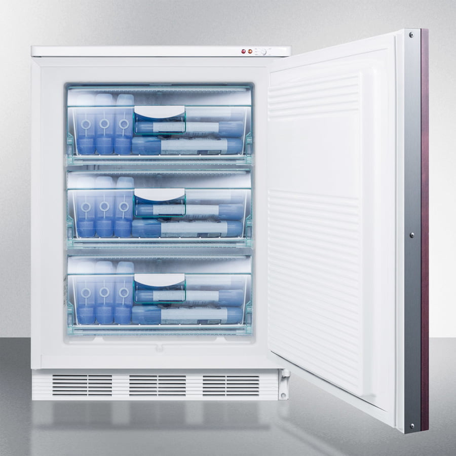 Summit VT65ML7BIIF Commercial Built-In Medical All-Freezer Capable Of -25 C Operation With Front Lock; Door Accepts Full Overlay Panels