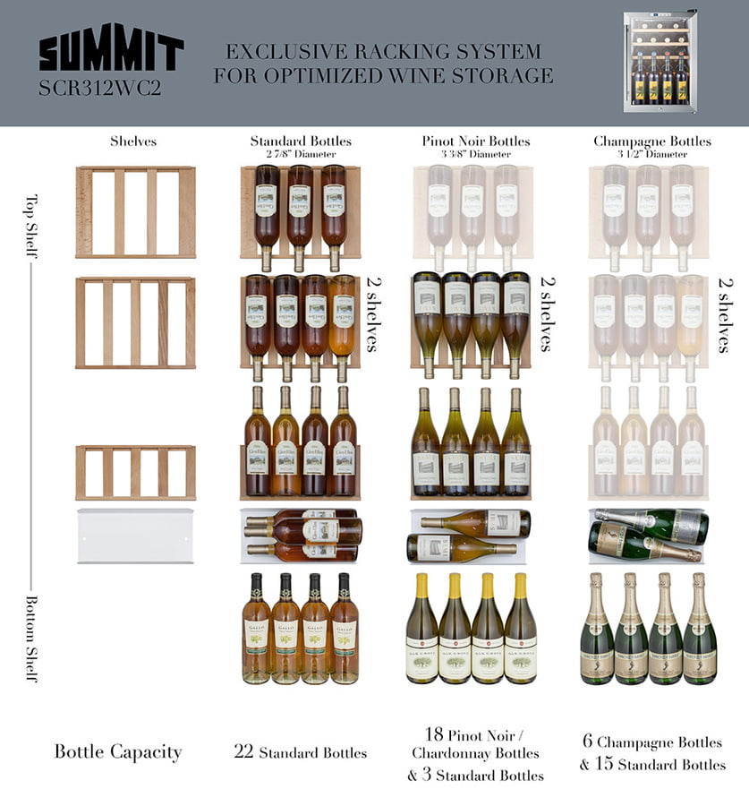 Summit SCR312LWC2 Compact Wine Cellar