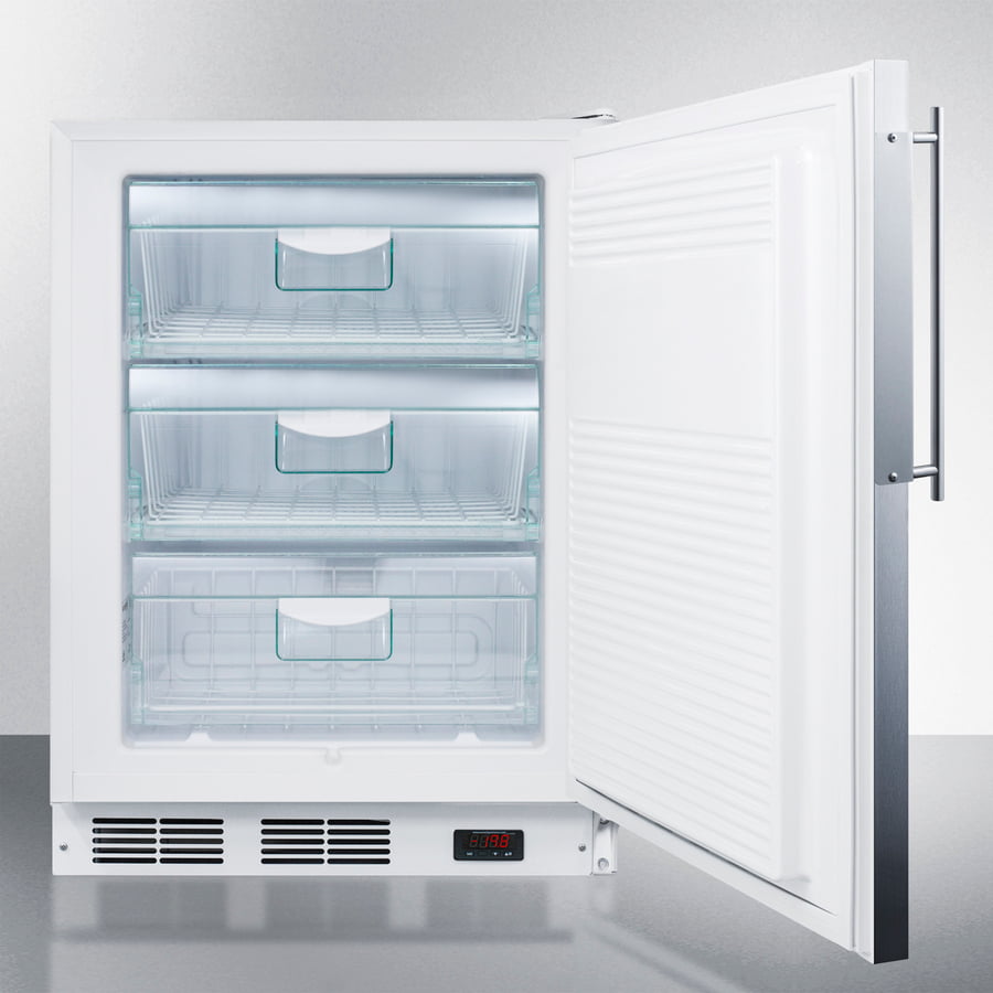 Summit VT65M7BIFRADA Commercial Ada Compliant Built-In Medical All-Freezer Capable Of -25 C Operation, With Stainless Steel Door Frame That Accepts Custom Panels