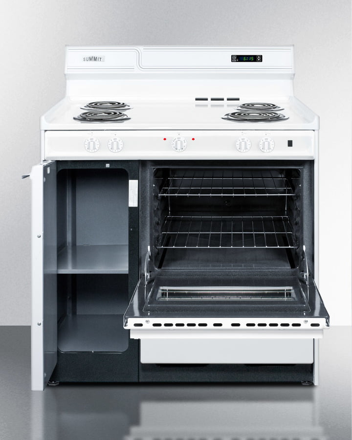 Summit WEM430KW 36" Wide Electric Coil Top Range