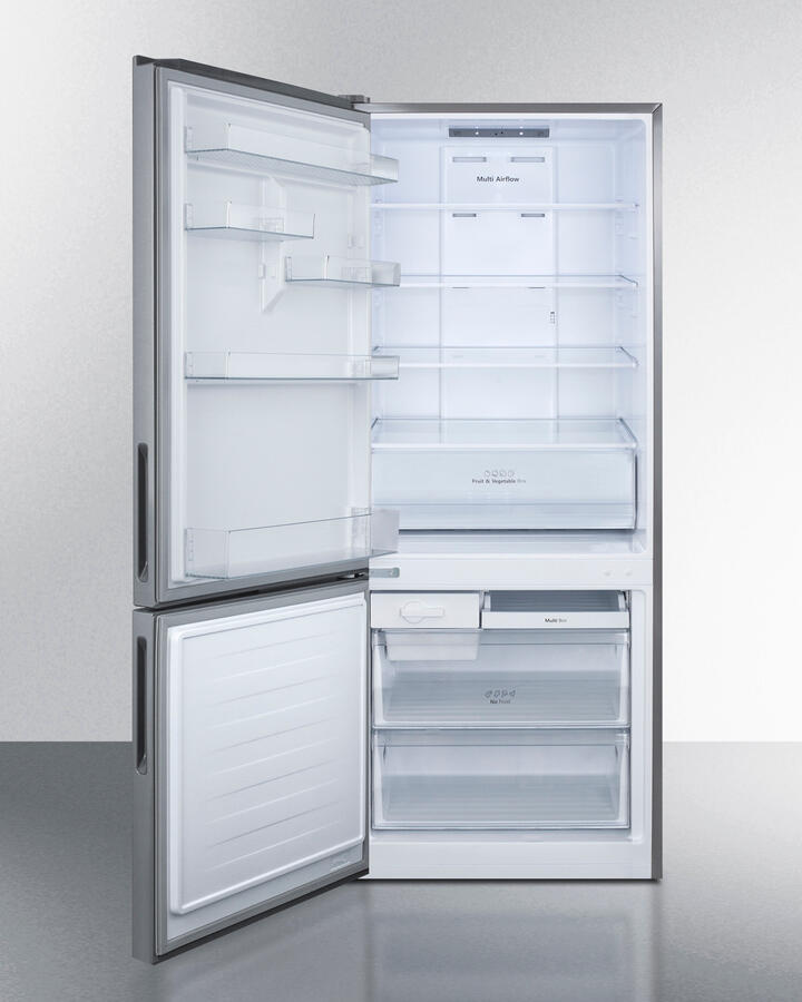 Summit FFBF279SSBILHD 28" Wide Built-In Bottom Freezer Refrigerator