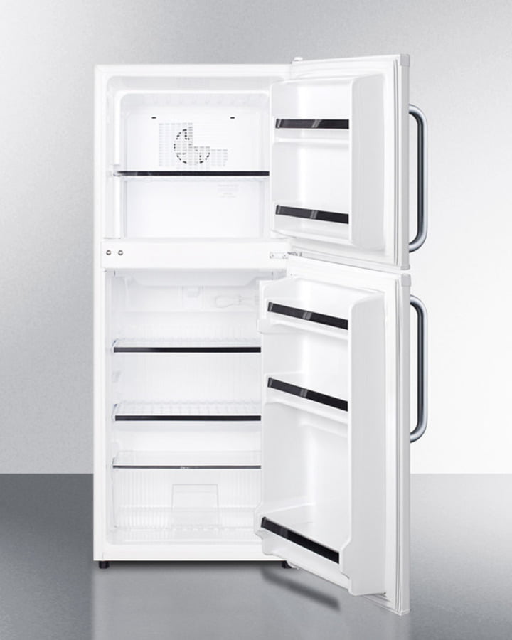 Summit FF71ESTB Energy Star Qualified Two-Door Refrigerator-Freezer In Ada Compliant 46" Height With Towel Bar Handles