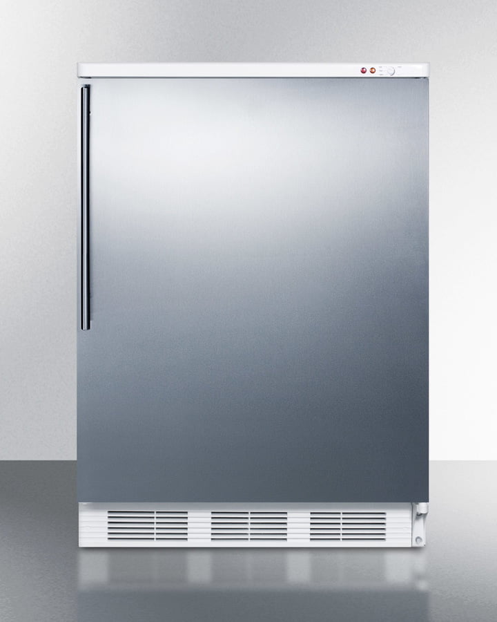 Summit VT65MSSHV Freestanding Medical All-Freezer Capable Of -25 C Operation, With Wrapped Stainless Steel Door And Thin Handle