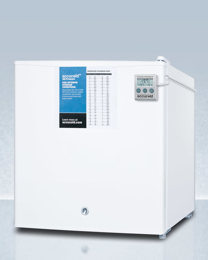 Summit FS24LPLUS2 Compact All-Freezer, Manual Defrost With A Lock And Nist Calibrated Thermometer