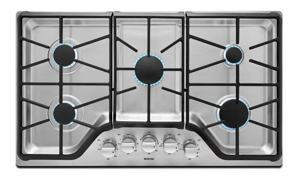 Maytag MGC9536DS 36-Inch Wide Gas Cooktop With Duraguard Protective Finish