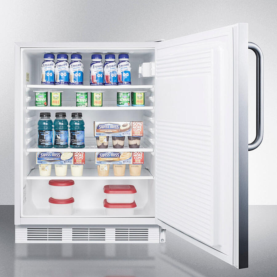 Summit FF7LWCSS Commercially Listed Built-In Undercounter All-Refrigerator For General Purpose Use, Auto Defrost W/Ss Exterior And Front Lock