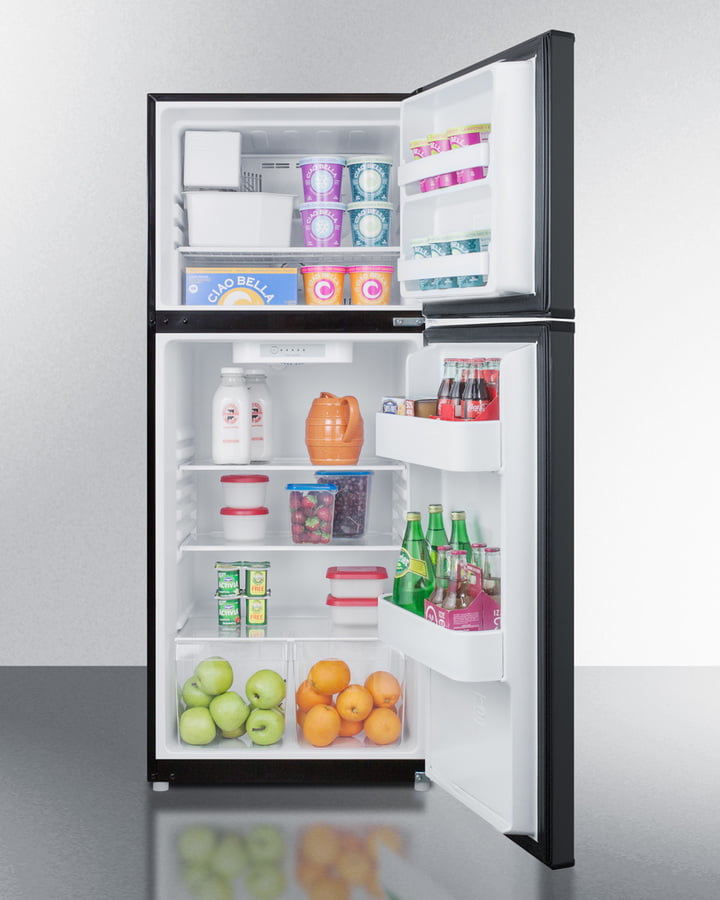 Summit FF1072BIM 24" Wide Top Mount Refrigerator-Freezer With Icemaker