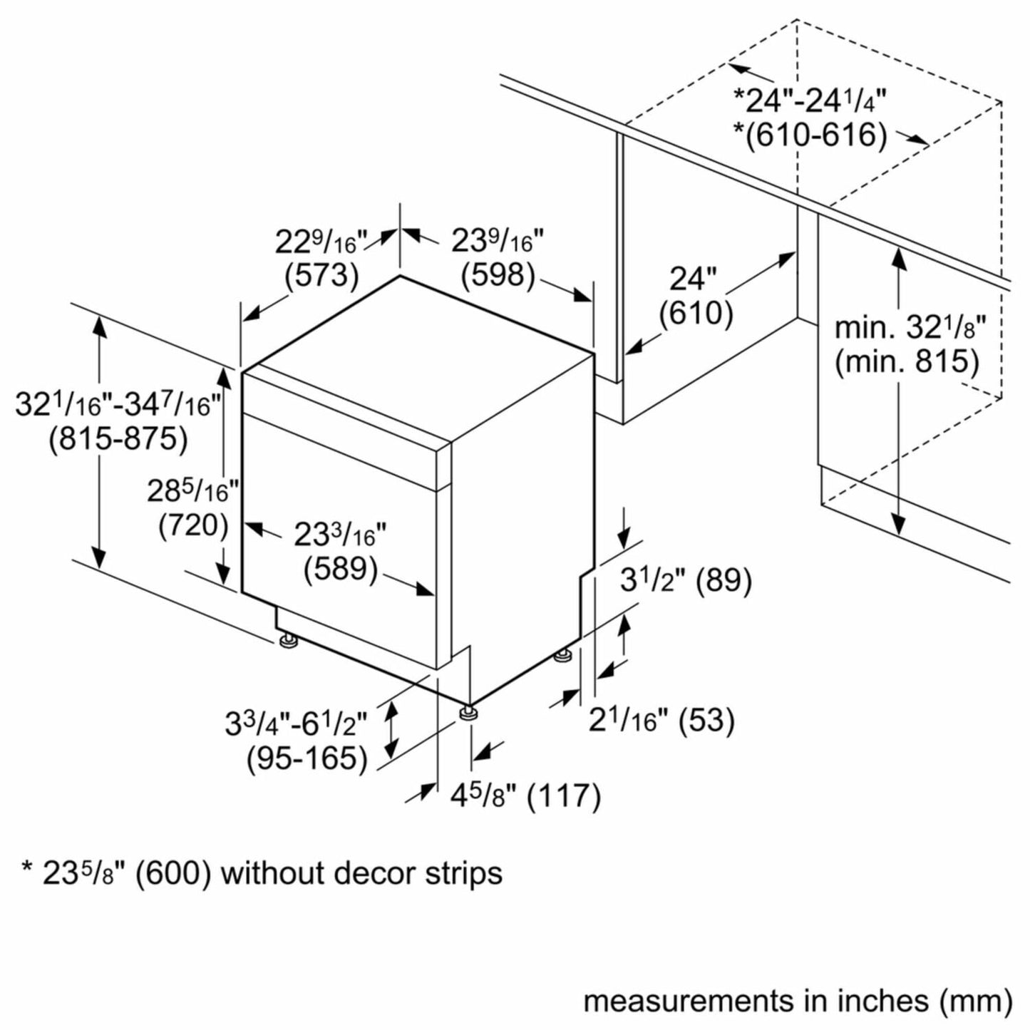 Bosch SGX68U55UC Ada 24" 800 Series Bar Hndl, 6/5 Cycles, 3Rd Rck, 44 Dba, Rckmatic,15 Pl Stgs, Infolight - Ss