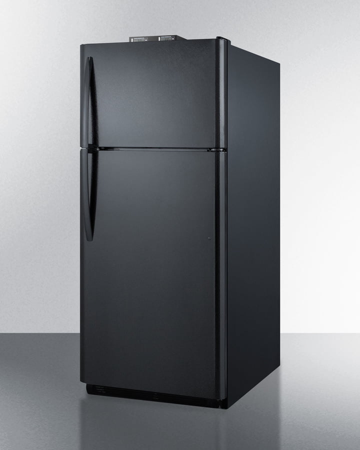 Summit BKRF18B 18 Cu.Ft. Break Room Refrigerator-Freezer In Black With Nist Calibrated Alarm/Thermometers