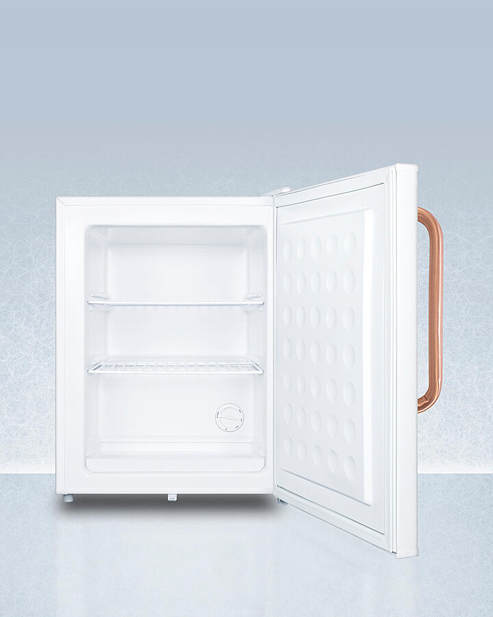 Summit FS30LTBC Compact Manual Defrost All-Freezer For Medical/General Purpose Use, With Pure Copper Handle, Lock, And Factory-Reversible Door