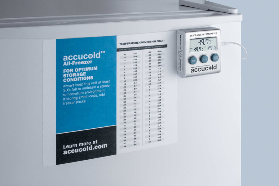 Summit FS24LPLUS2 Compact All-Freezer, Manual Defrost With A Lock And Nist Calibrated Thermometer