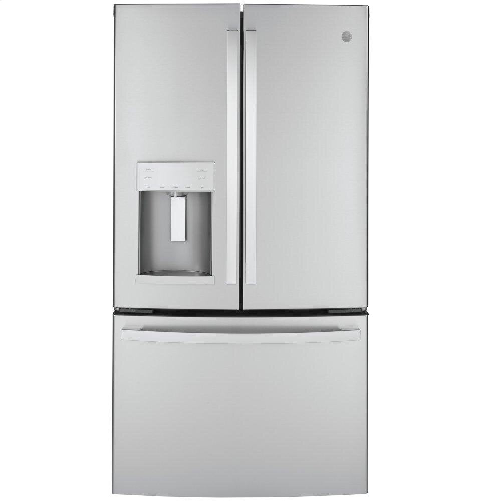 Ge Appliances GYE22GYNFS Ge® Energy Star® 22.1 Cu. Ft. Counter-Depth Fingerprint Resistant French-Door Refrigerator