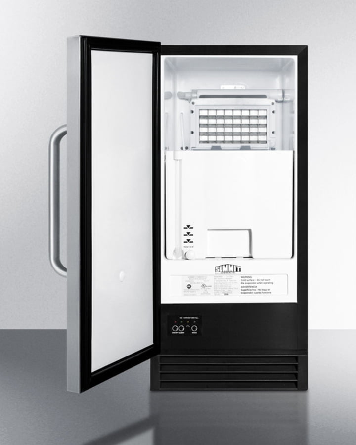 Summit BIM44G 15" Wide Built-In Undercounter Nsf-Listed Clear Icemaker With Automatic Defrost And Internal Pump