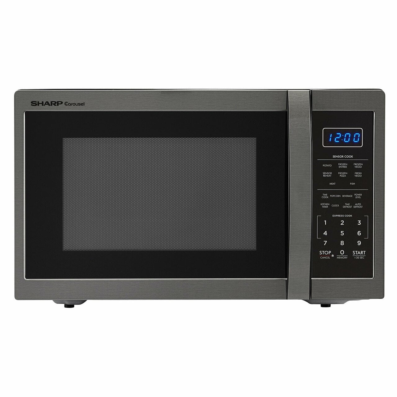 Sharp SMC1452CH 1.4 Cu. Ft. 1100W Sharp Black Stainless Steel Countertop Microwave Oven