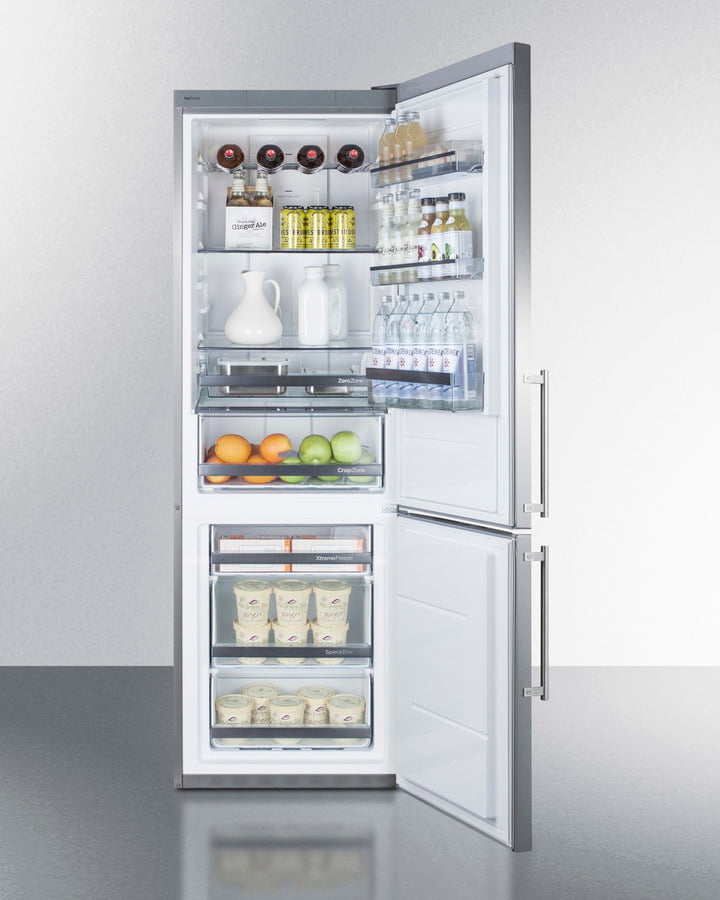 Summit FFBF249SS 24" Wide Bottom Freezer Refrigerator