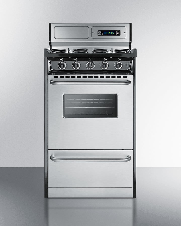 Summit TTM13027BKSW 20" Wide Gas Range