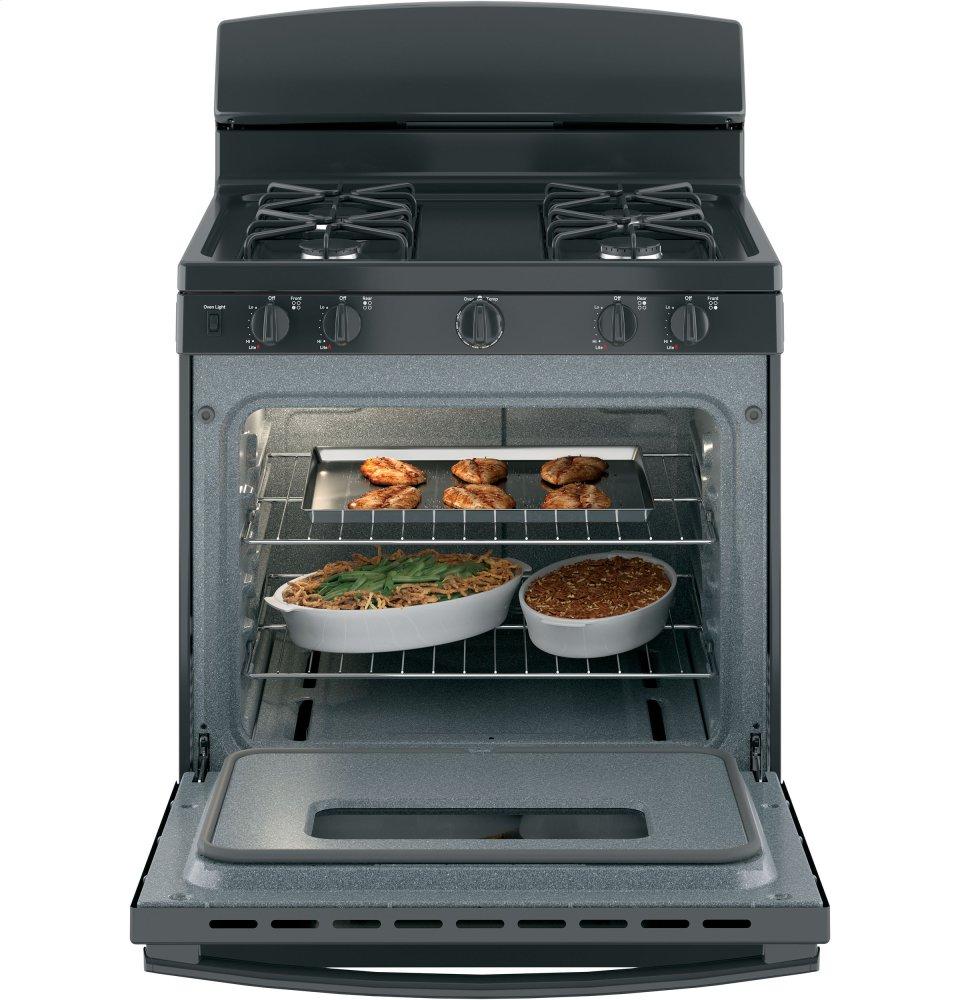 Ge Appliances JGBS10DEMBB Ge® 30" Free-Standing Front Control Gas Range