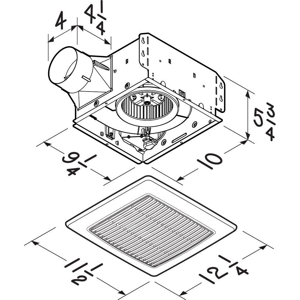 Broan AER80 Broan-Nutone® Wall Vent Kit, 3" Or 4" Round Duct