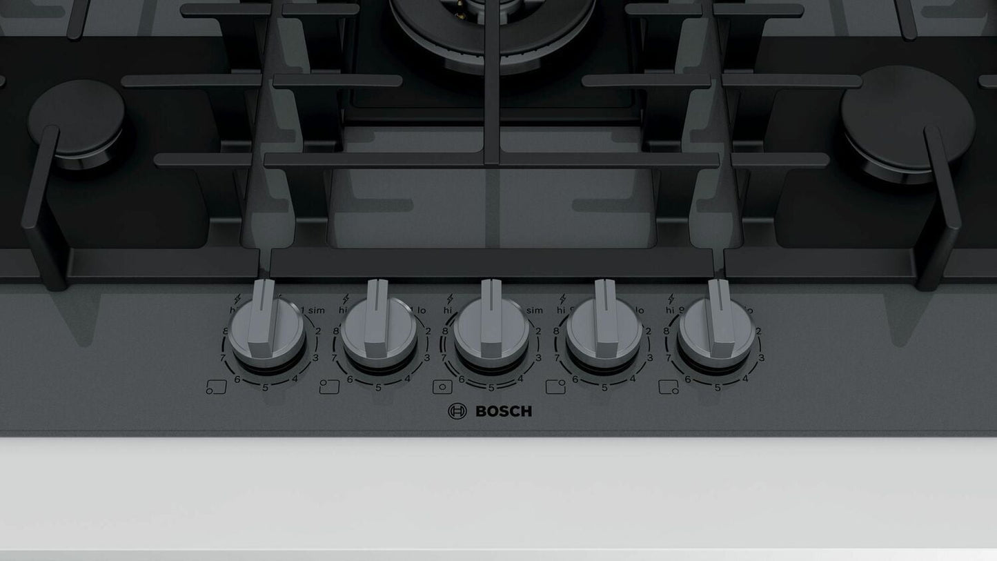 Bosch NGMP077UC Benchmark® Gas Cooktop 30'' Hard Glass, Dark Silver Ngmp077Uc