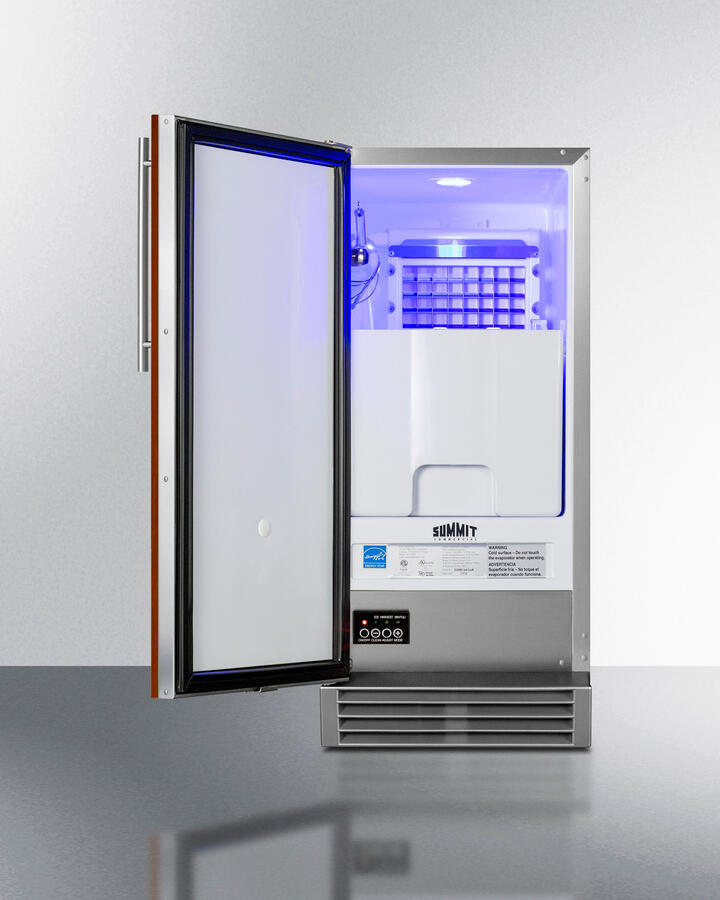 Summit BIM44GCSSIFADA Built-In 50 Lb. Clear Icemaker, Ada Compliant