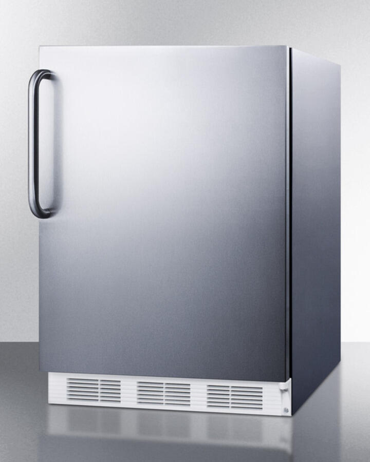 Summit FF67CSSADA Ada Compliant Commercial All-Refrigerator For Built-In General Purpose Use, Auto Defrost With A Fully Wrapped Stainless Steel Exterior