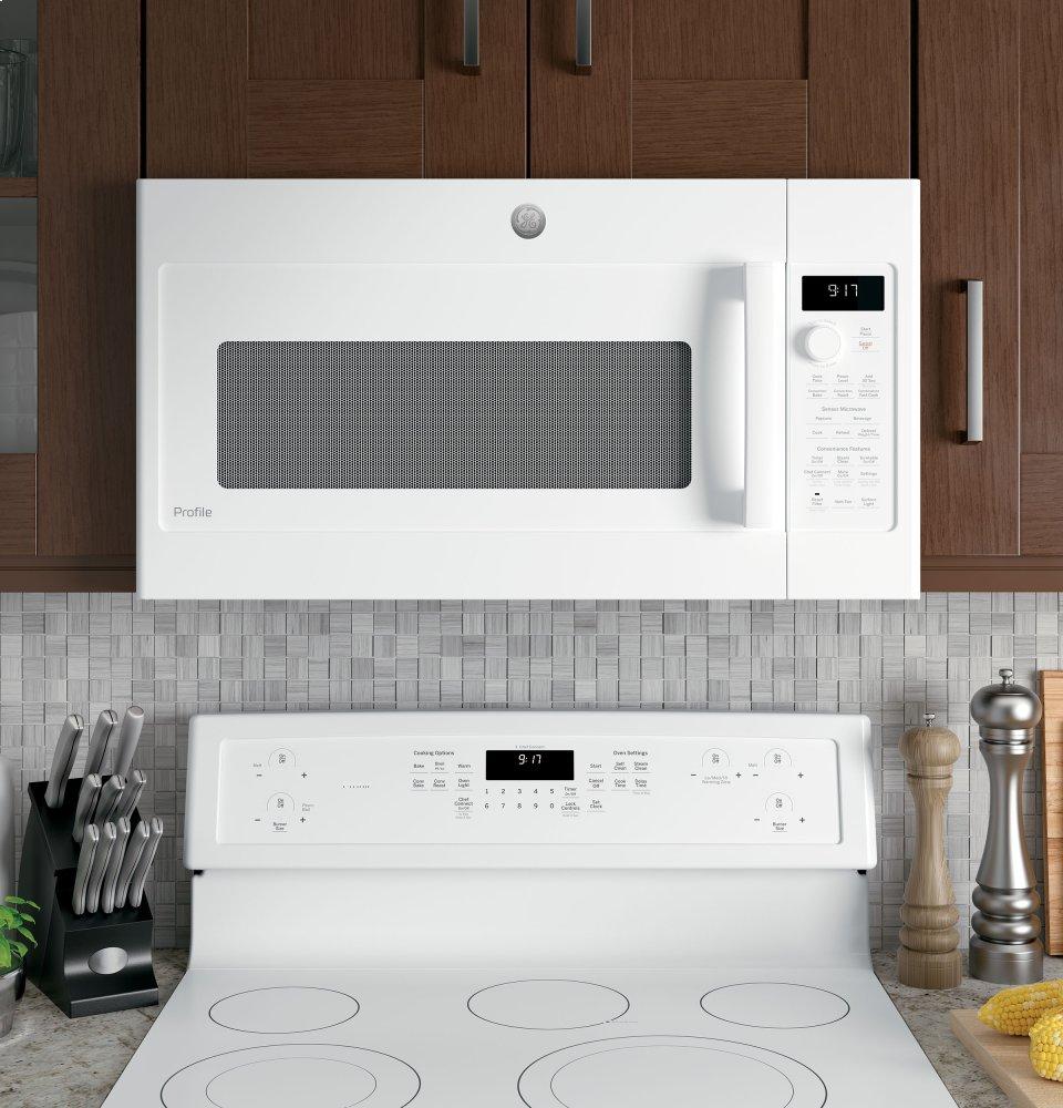 Ge Appliances PVM9179DKWW Ge Profile&#8482; 1.7 Cu. Ft. Convection Over-The-Range Microwave Oven