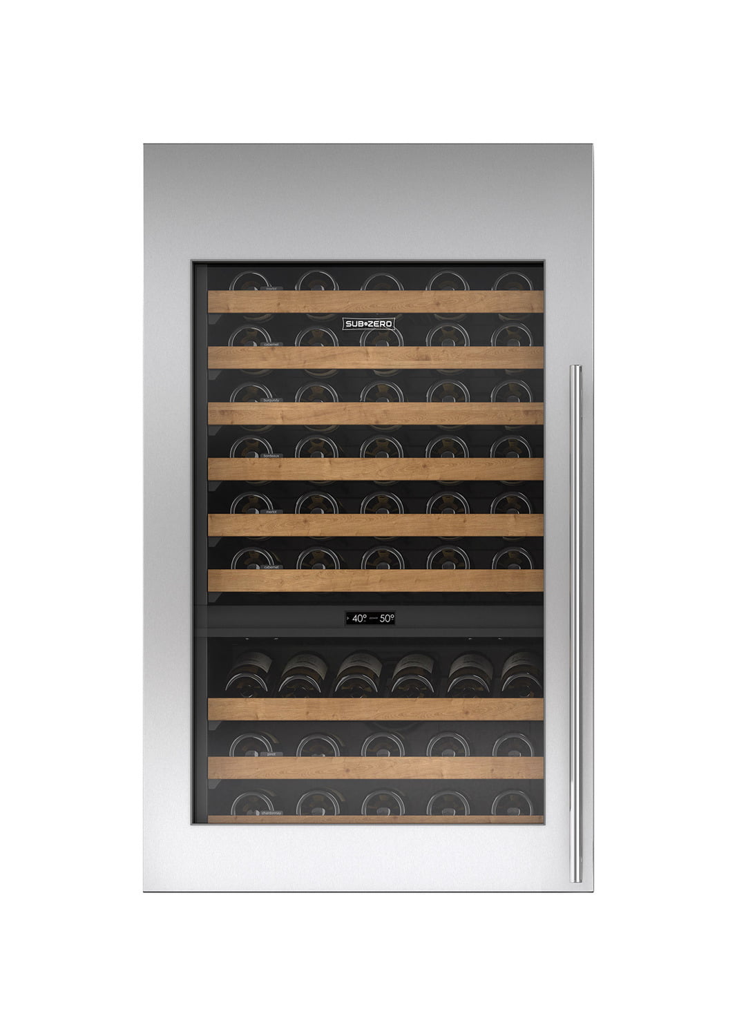 Sub-Zero 7025400 Stainless Steel Tall Wine Storage Door Panel With Tubular Handle - Right Hinge