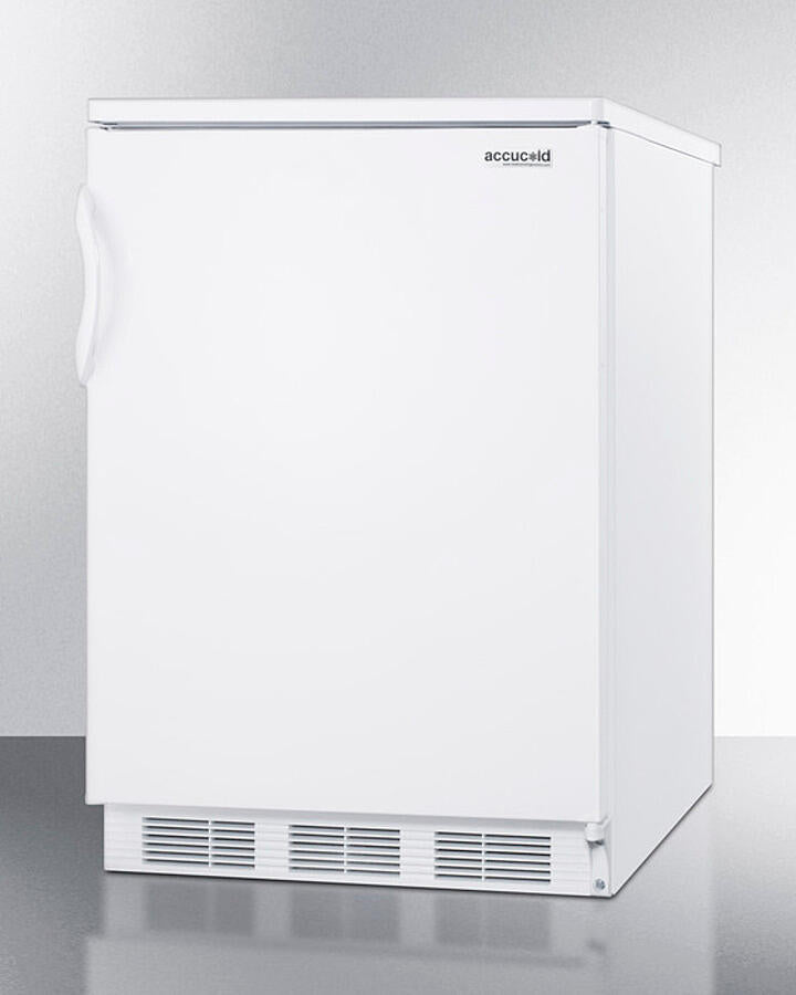 Summit FF6WBI7 Commercially Listed Built-In Undercounter All-Refrigerator For General Purpose Use, With Automatic Defrost Operation And White Exterior