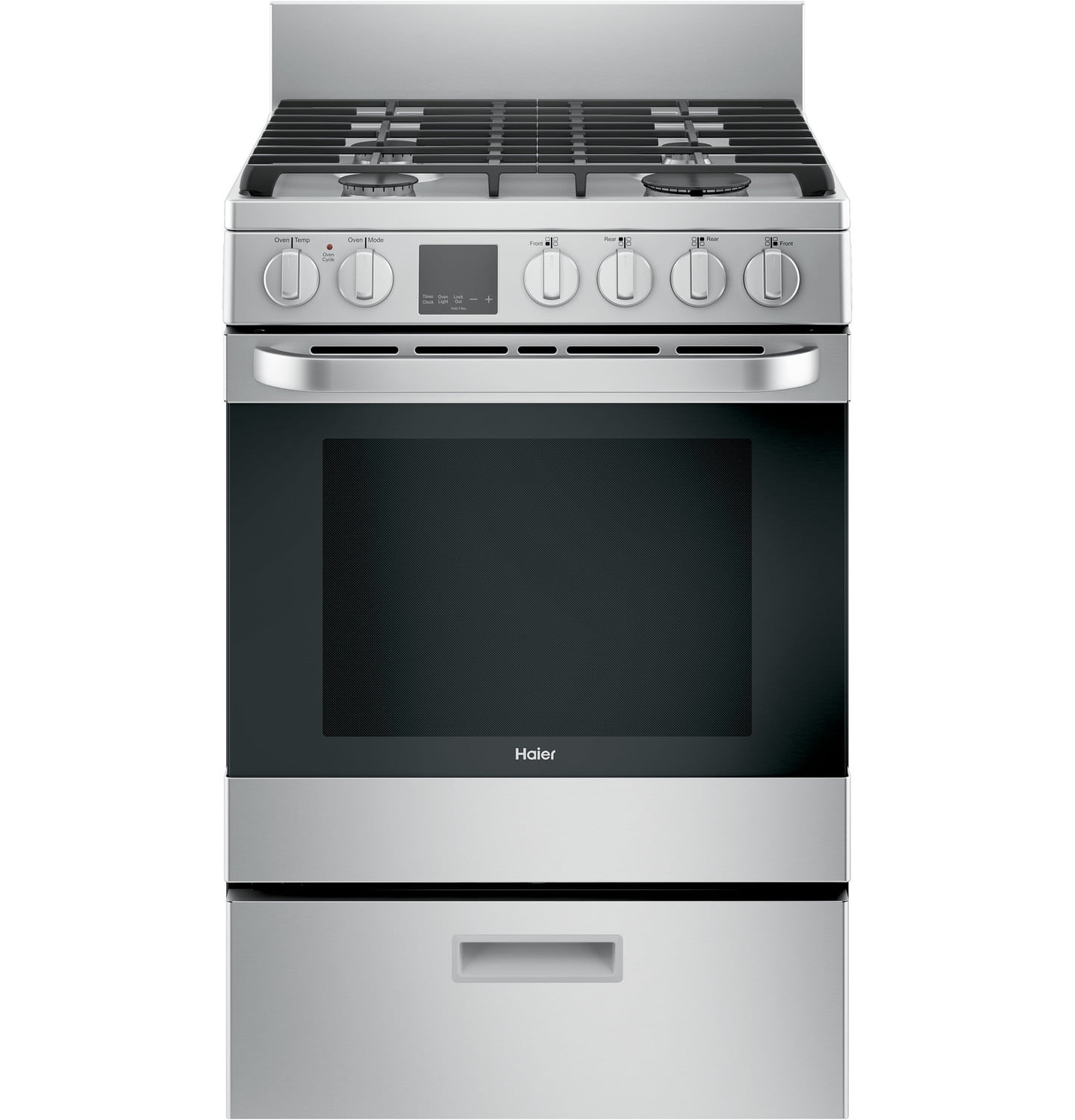 Haier QGAS740RMSS 24" 2.9 Cu. Ft. Gas Free-Standing Range With Convection And Modular Backguard