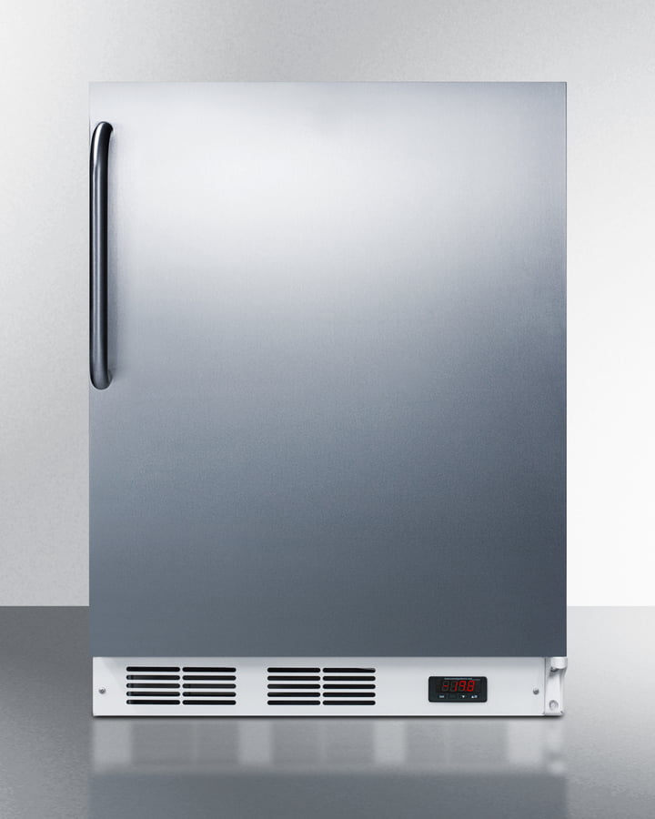 Summit VT65M7BISSTBADA Ada Compliant Commercial Built-In Medical All-Freezer Capable Of -25 C Operation, With Wrapped Stainless Steel Door And Towel Bar Handle