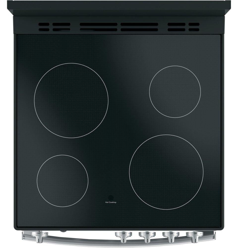 Ge Appliances JAS640RMSS Ge® 24" Free-Standing/Slide-In Front Control Range With Steam Clean And Large Window