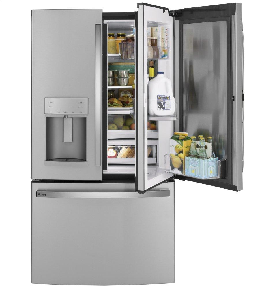 Ge Appliances PFD28KYNFS Ge Profile&#8482; Series 27.7 Cu. Ft. Fingerprint Resistant French-Door Refrigerator With Door In Door And Hands-Free Autofill